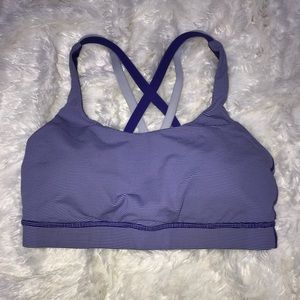 Lululemon Purple hyper stripe Energy Bra